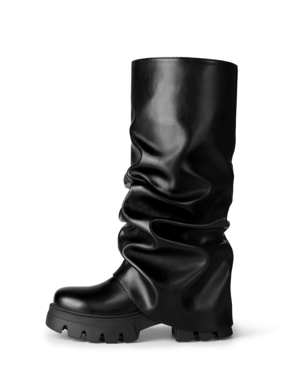 Women's Ruched Mid Calf Boots